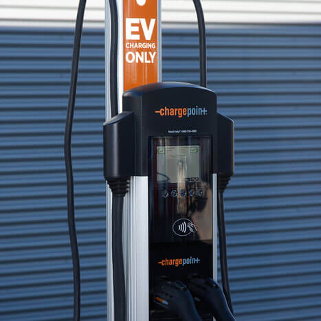 Electric Vehicle Charging Stations for both customers and shuttle fleet.